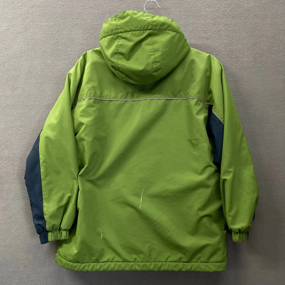 Abrigo Chaqueta Patagonia Niños Infurno L Verde Forrado de Vellón Capucha Repelente al Agua  Foto 2 de 4