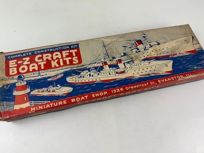 Vintage  E-Z Craft Harbor Patrol Boat Wood Kit 119