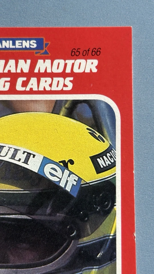 1986 Scanlens - Ayrton Senna Rookie Card #65 & #53 - Australian Motor Racing - image 4 of 4