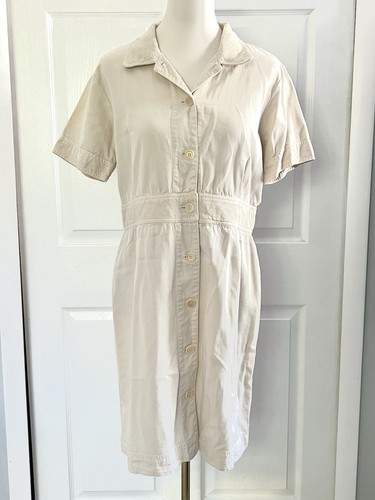 Vintage Johnny Was Beige Knopfleiste Kragen Minikleid Damen Gr. L Stickerei - Bild 2 von 6