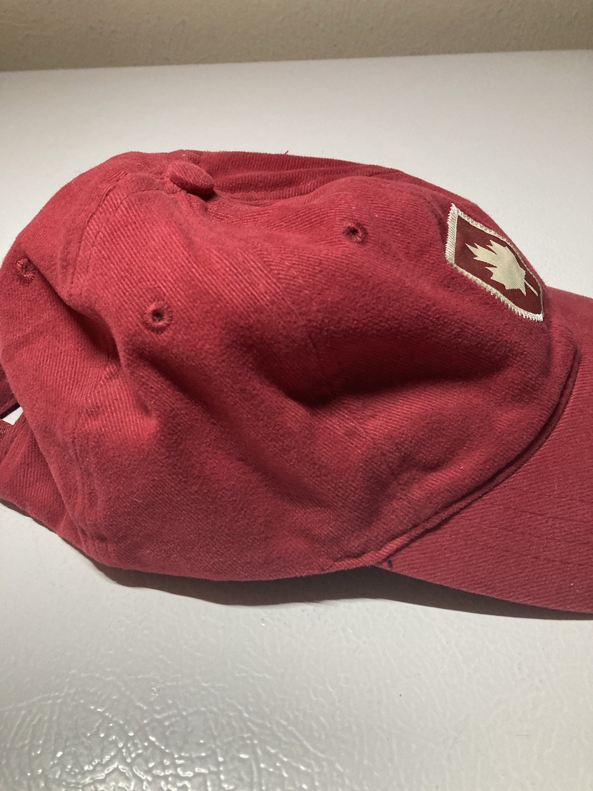 Canada Red Maple Leaf Patch & Flag Red Cotton Bas… - image 4