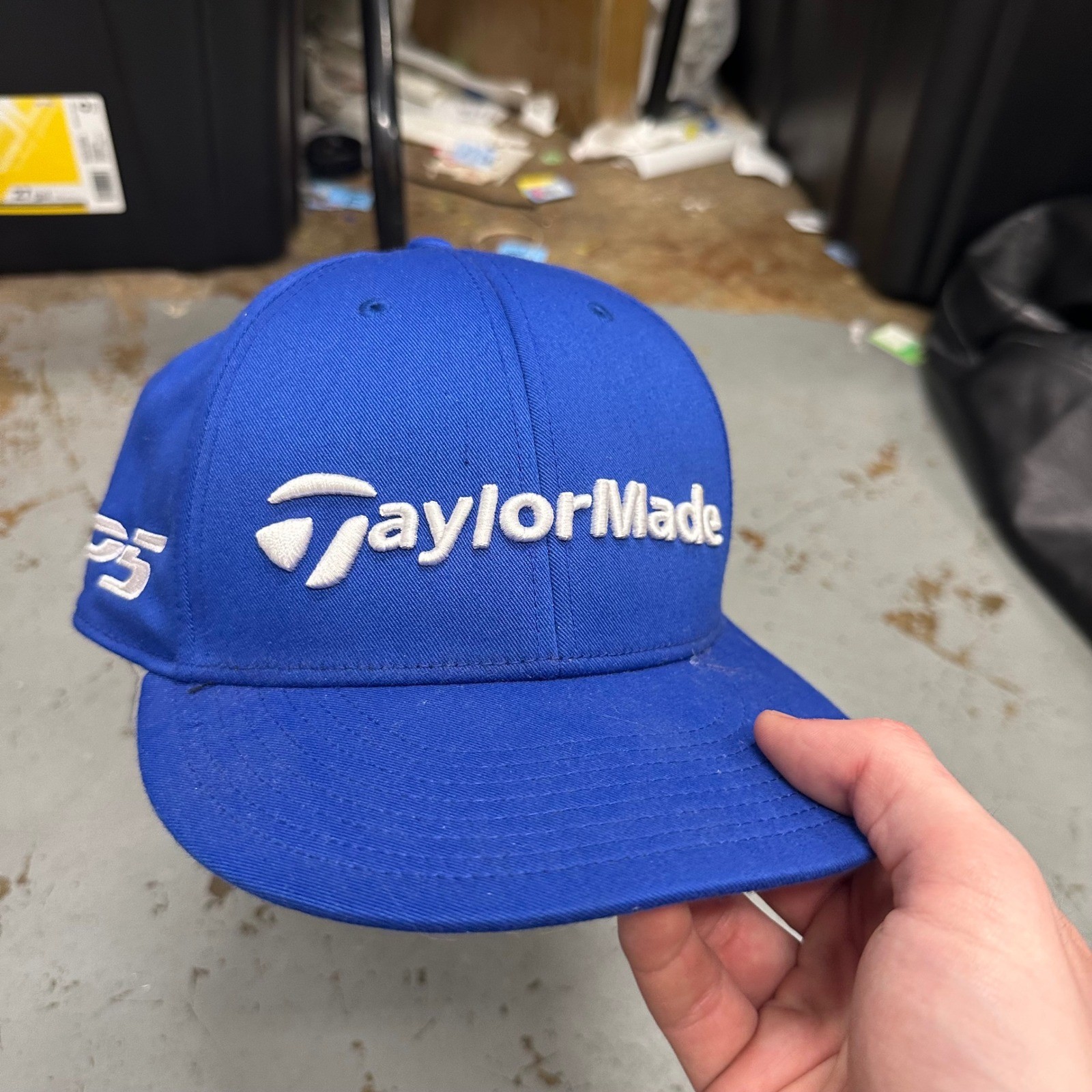 Hat Mens Royal Blue Flat Bill Snapback Cap Osfa