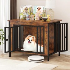 EasyCom Dog Crate Furniture for 1 or 2 Dogs, Heavy Duty Single/Double Dog Crates