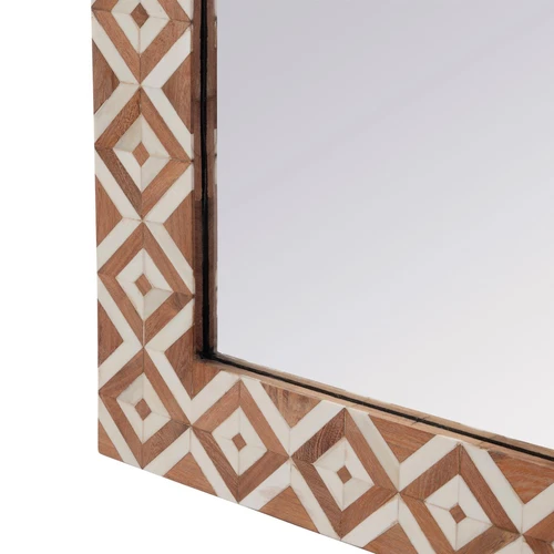 Butler Specialty Company Verona 24"W x 36"H Wood & Bone Wall Mirror - Brown - Picture 3 of 4