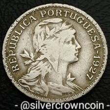 Portugal 🇵🇹 50 Centavos 1927. KM#577. Fifty Cents coin. Liberty Head.