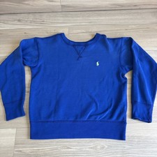 Polo Ralph Lauren Sweatshirt Youth Kids M / Women's XS Blue Crewneck Pullover
