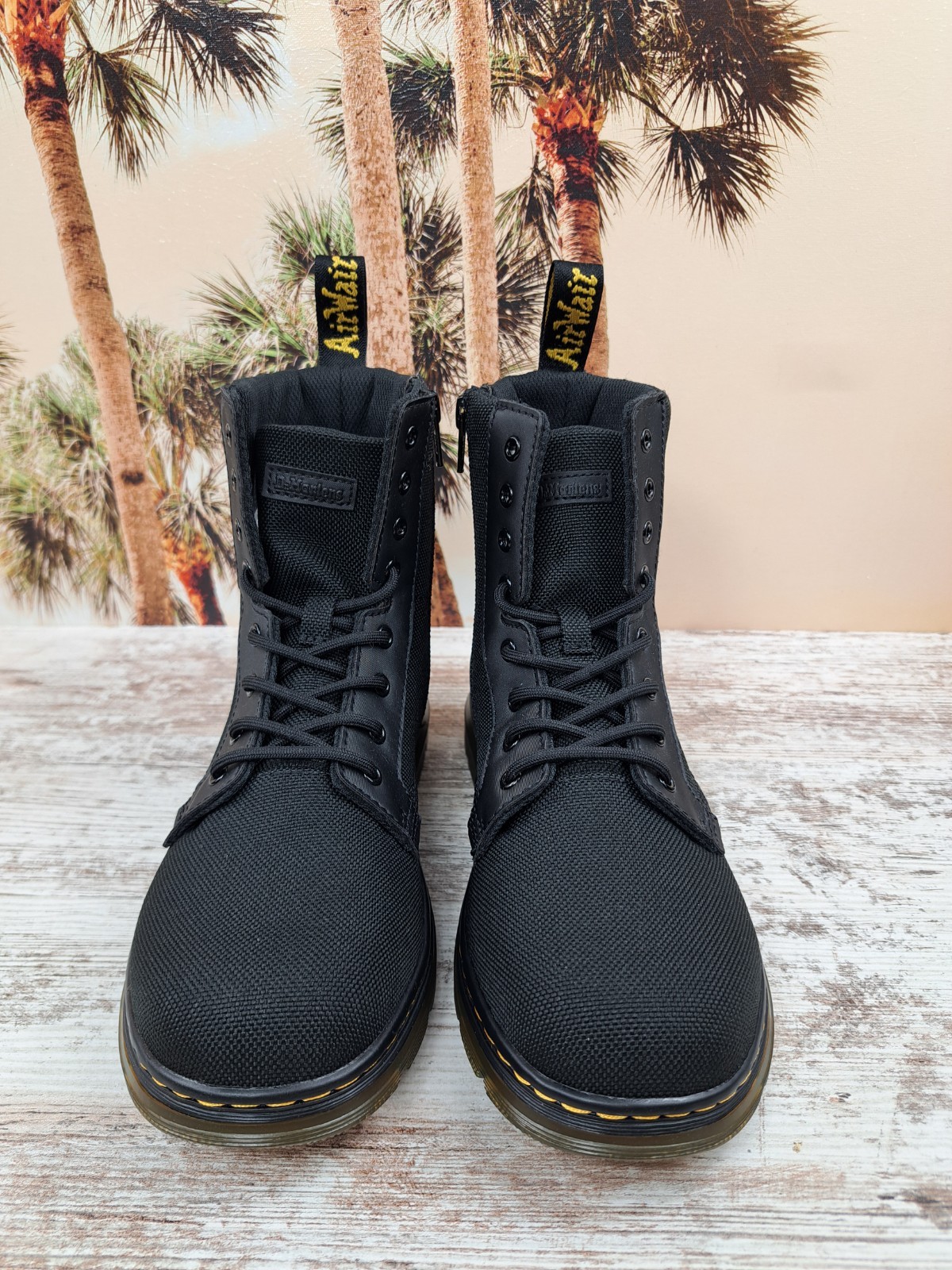 Dr. Doc Martens Combs Canvas Utility Combat Boots Black Women's Size 5 NEW thumbnail 4