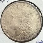 1884 Morgan Silver Dollar $1 US Coin 0.9 Fineness Silver Uncertified Collectible