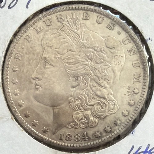 1884 Morgan Silver Dollar $1 US Coin 0.9 Fineness Silver Uncertified Collectible