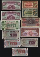 Lot Geldscheine Banknote British Armed Forces 2.-6. Generation meist I. UNC
