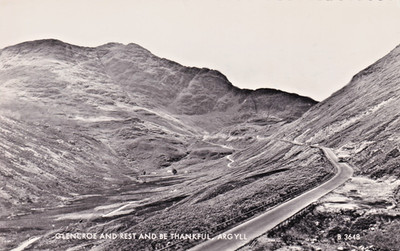 Valentinstag Postkarte RPPC ''Ruhe and be Thankful Glencoe'' Argyll unbespielt