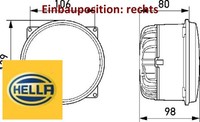 Hella 1S3996362-111 Hauptscheinwerfer Rechts Scheinwerfer