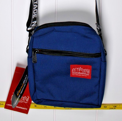 Manhattan Portage City Lights Zippered Shoulder/ Belt Bag BLUE $45