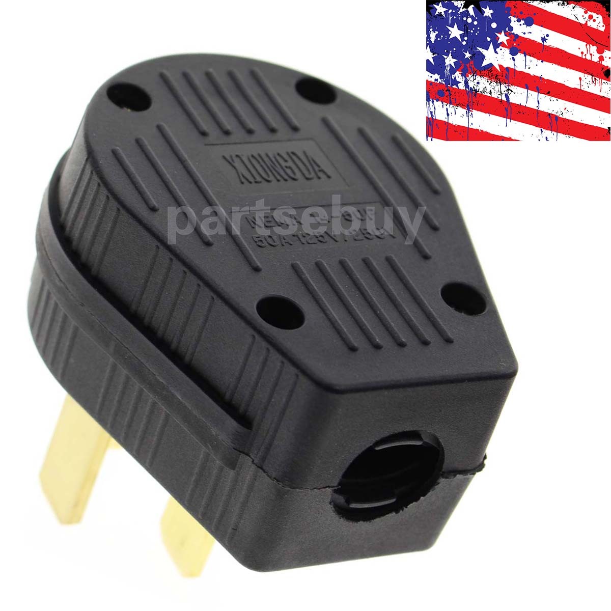 NEMA 14-50P 50 Amp 125/250V Angle Plug - For RV, Dryer, Generator, EV Charger 5 thumbnail image