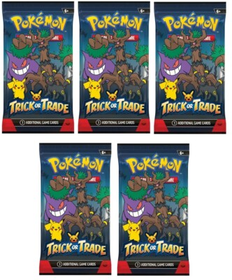 5x Pokemon Trick or Trade 2024 Booster NEU - Halloween Special Set TCG englisch