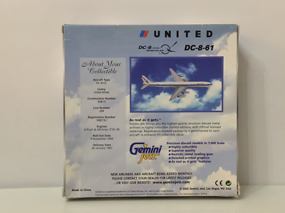 Gemini jets 1:400 UNITED DC-8-61 | eBay