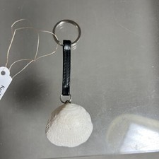 White Natural Sea Shell Key Ring Chain