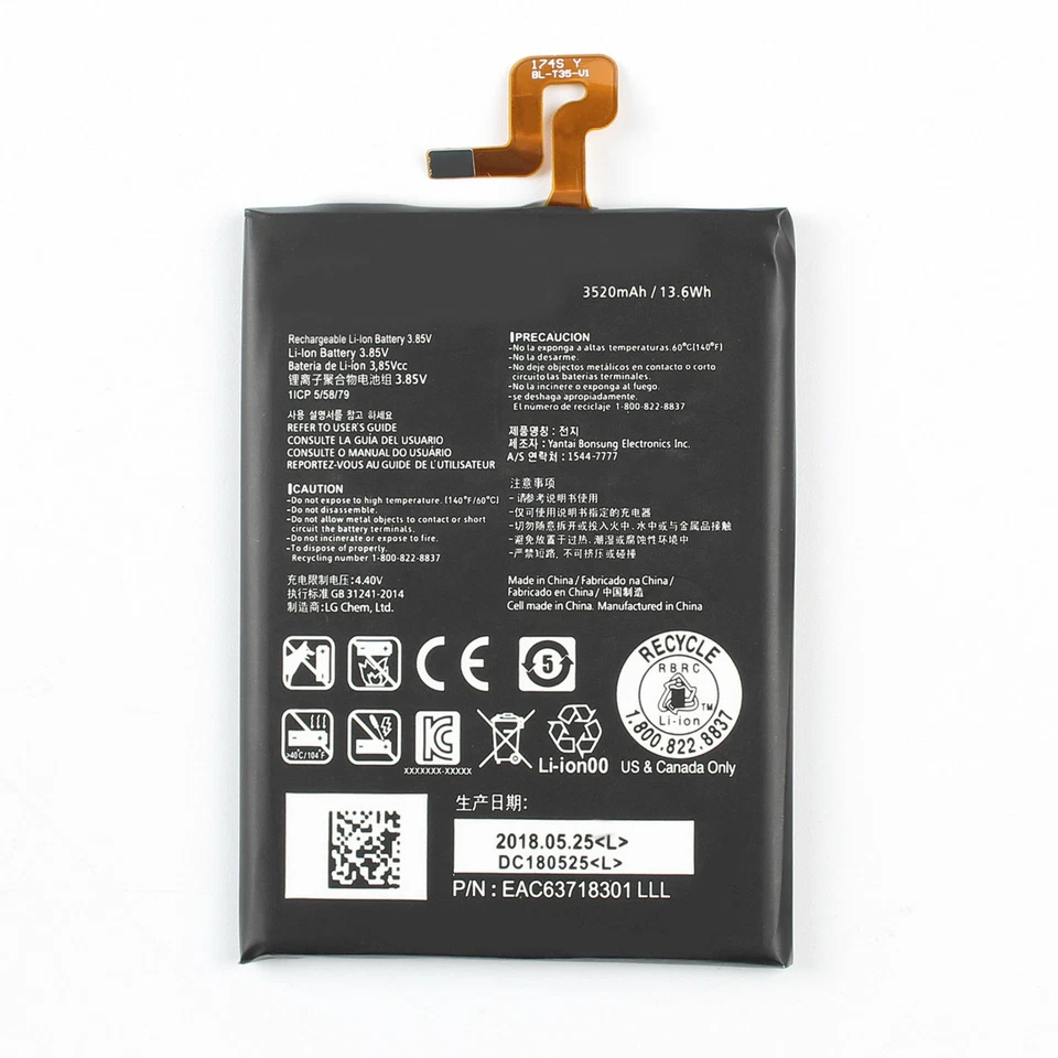 Nueva Batería de Repuesto Google Pixel 2 XL BL-T35 3.85V 3520mAh 13.6Wh + Herramientas Foto 3 de 3