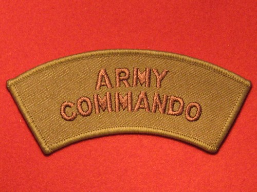 BRITISCHE ARMEE PAAR KOMMANDO SCHULTER TITEL ABZEICHEN BUFF UND HELLBRAUN - Bild 2 von 2