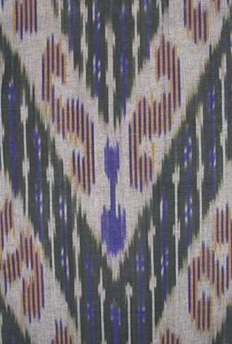 11 Yard HAND MADE UZBEK Natural 100% COTTON IKAT FABRIC # 8940 - Picture 4 of 4