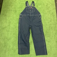 Dickies Bibb Overalls Mens 50 X 30 Blue Denim Carpenter Workwear