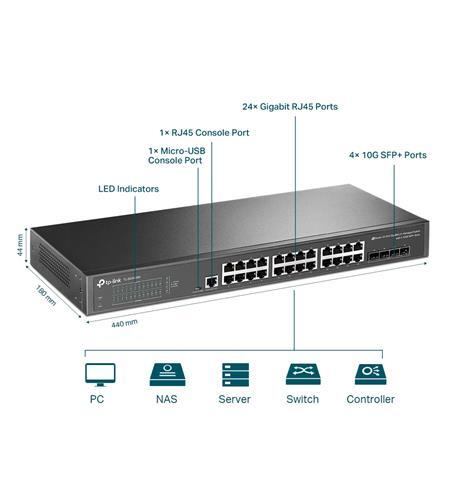 Tp link SG3428X Jetstream 24-port Gigabit L2+ Managed - Picture 4 of 4
