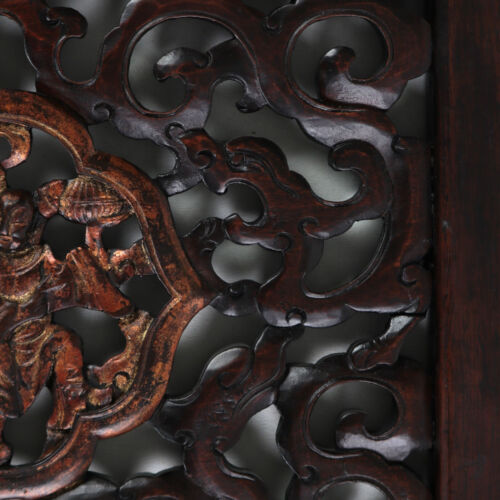 Antique Chinese Carved Wooden Panel 18" Tall w/ Certificate - Picture 10 of 10