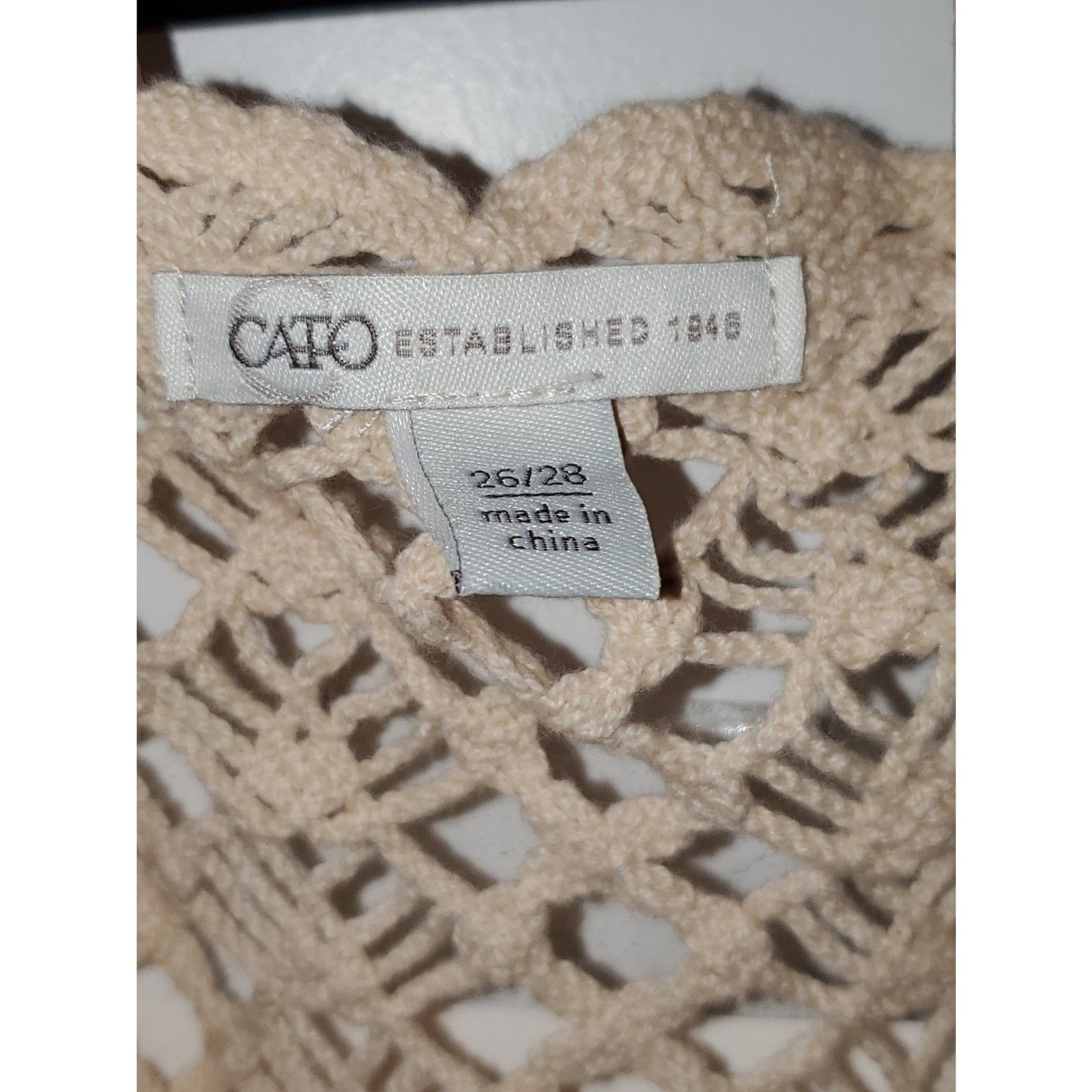 Cato Women's Plus Sized Granny Square Crocheted Vest Cottage Core Hippie 26/28 eBay