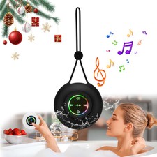 Portable Bluetooth Wireless Speaker Waterproof Shower Resistant Mic with Strap
