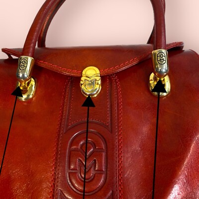Sac à Main Cuir Marino Orlandi - Marron - Italie - Neuf Avec étiquettes - Taille Medium