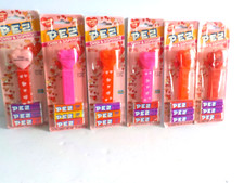 Lot of 6 PEZ DISPENSERS NEW HEARTS RETIRED Ne...