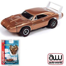 Auto World 69' Dodge Charger Daytona Gold R27 HO Slot Car SC343 fits AFX