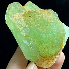 274g Translucent Green Pyramid Fluorite & White Quartz Mineral Specimen