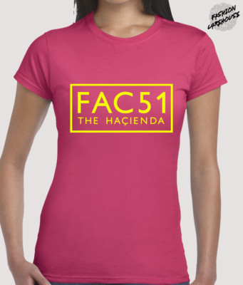 Hacienda Damen T-Shirt Manchester Rave Szene 90er Jahre Acid House Musikfabrik