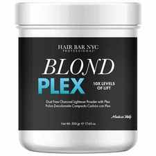 Blond Plex Extreme 10X Lightener - Black/Charcoal  500g/17.63oz Made in Italy