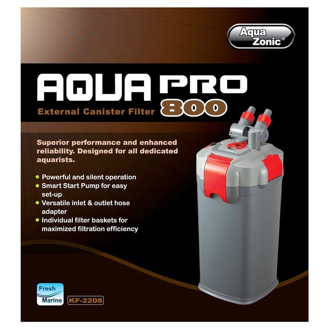 Aquarium Fish Tank External Canister Filter Aqua Zonic Aqua Pro 800 for