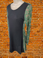 JOE BROWNS SIZE UK 8 GREEN/BLACK DRESS MINI T-SHIRT/LONG TOP CASUAL WOMENS