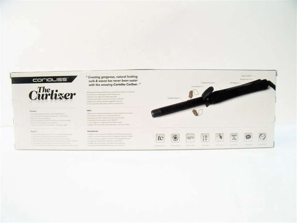 Rizador giratorio The Curlizer varita de doble giro peinado, nueva caja abierta Foto 4 de 4