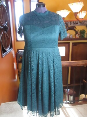 NWT TORRID 18 Green Evening Occasion Midi Lace Dress | eBay