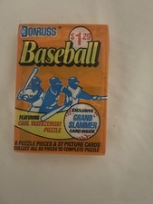 1990 Donruss Baseball 37 Cards 6 Puzzle Pieces  Jumbo Wax Pack Unopened