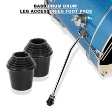 4 Pcs Rubber Tips Pad 1.14" OD for Bass Drum Feet Fittings with Washers