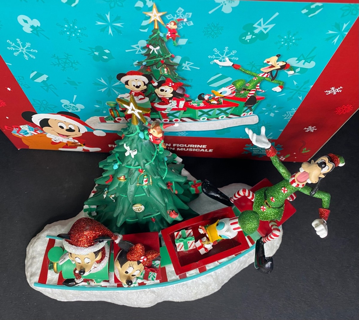 NEW! Disney Mickey and Friends Musical Holiday Cheer Train Figure
