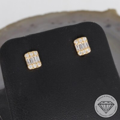 Wert 490   Brillant Diamant Ohrringe in 750 18 Karat Gelb Gold