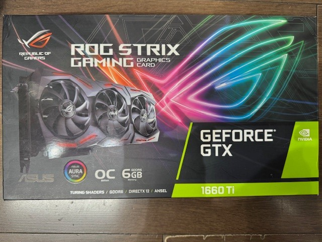 Graphics Card Strix 1660 Ti ASUS ROG STRIX Gaming NVIDIA GeForce