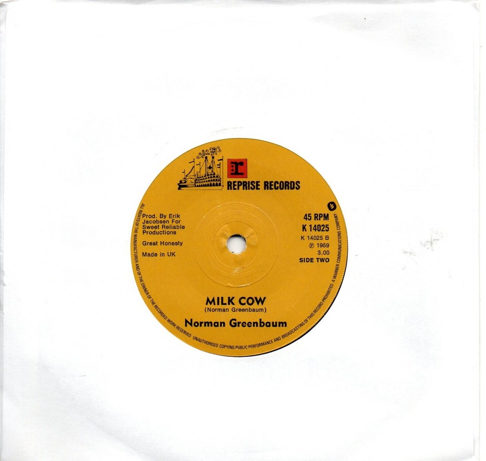 Norman GreenbaumSpirit in the sky/Milk CowUK RepriseReIssue eBay