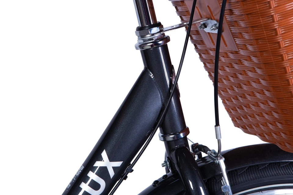 Fahrrad City Damen 26" Korb Stadt Retro Gepäckträger Stahl Schwarz RH 43cm - Bild 2 von 2