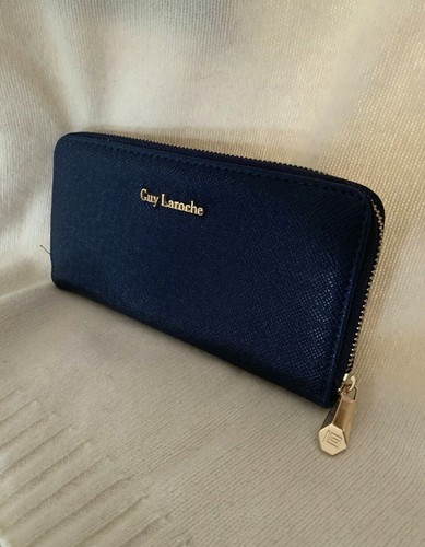Guy Laroche Portafoglio Donna EcoPelle Blu 20 X 10 cm Originale | eBay