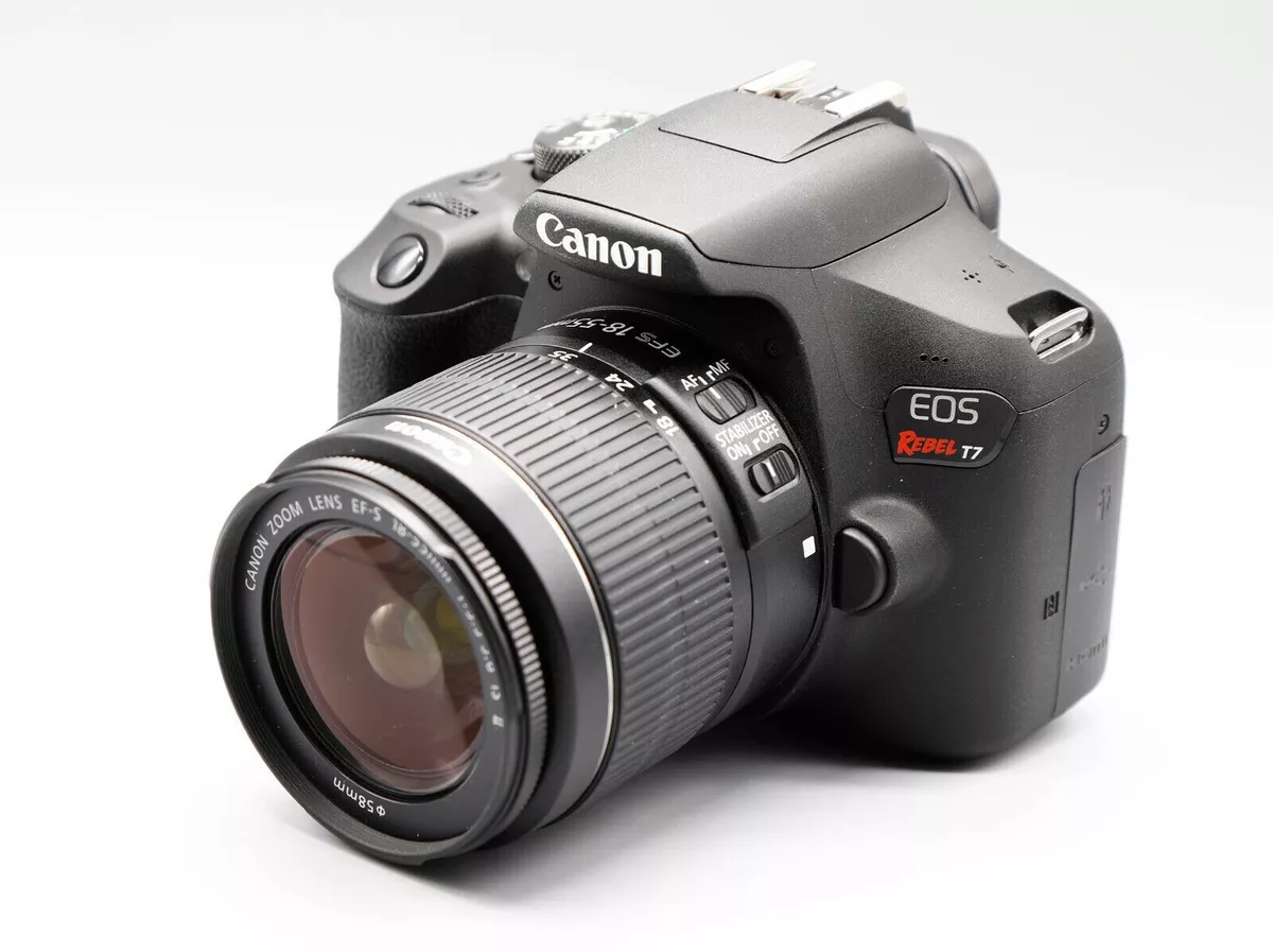  Canon EOS Rebel T7 DSLR Camera with 18-55mm Lens, Built-in  Wi-Fi, 24.1 MP CMOS Sensor