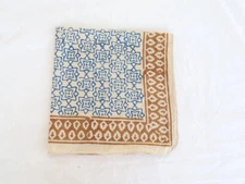 Block Print Bandana Bohemian Style Cotton Neck Scarf, Boho Soft Cotton Bandana
