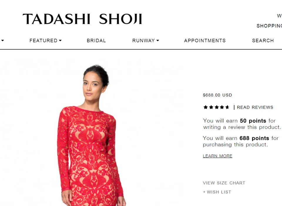 Vestido de encaje bordado Tadashi Shoji talla 8/10 Foto 3 de 3